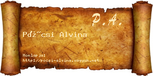 Pócsi Alvina névjegykártya